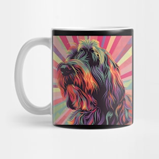 70s Briard Vibes: Pastel Pup Parade Mug